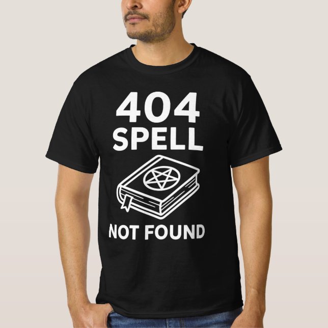 404 SPEL EJ FUNNET | Trollkarl Teknisk Support Rol T Shirt (Framsida)