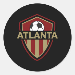 404 United Atlanta Soccer Ball Badge Jersey Runt Klistermärke