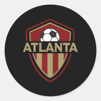 404 United Atlanta Soccer Ball Badge Jersey Runt Klistermärke