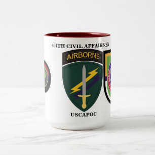 404TH BORGERLIG ANGELÄGENHETBATALJONMUGG Två-Tonad MUGG