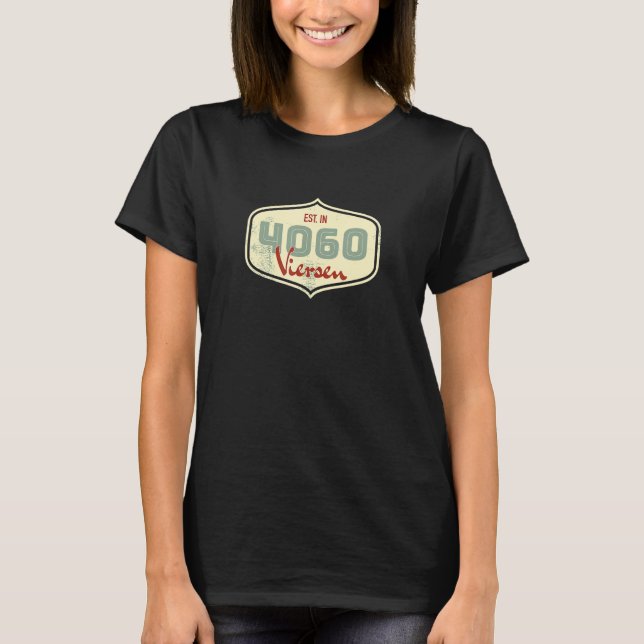 4060 Viersen Old Postcode T Shirt (Framsida)