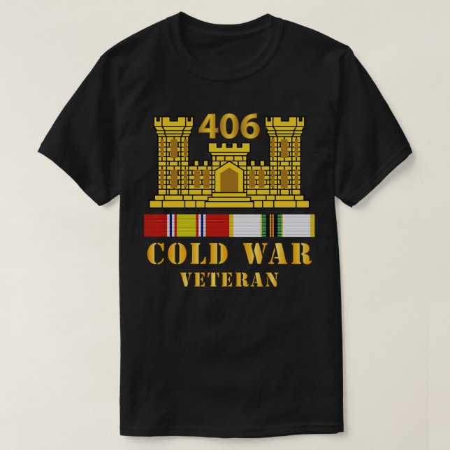 406:e Ingenjör-bataljonen ENG Gren ColdVeteran w T Shirt (Design framsida)