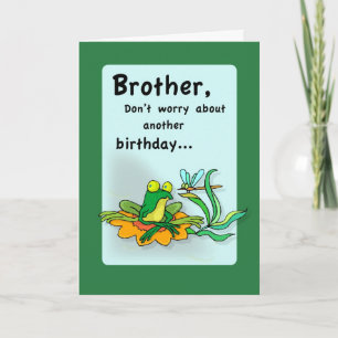 4086 Broderfödelsedag, Frog Humor Kort