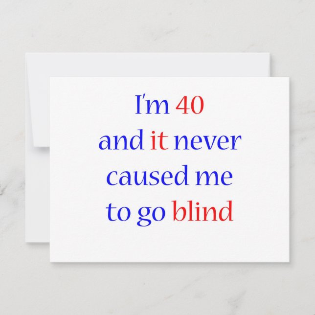 40 Aldrig borta blind (Framsida)