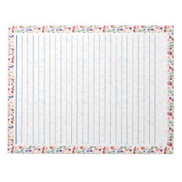 40 Anteckningsblock Färgt Blommönster Design