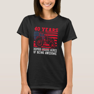 40 år: 350400 Acres of As Fantastisk Tractor Dr. T Shirt
