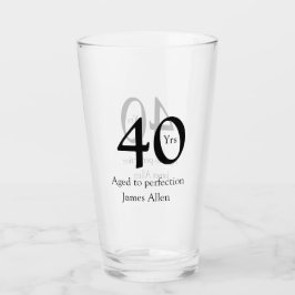 40 år åldrat till perfektion födelsedagsnamn enkel glaskopp