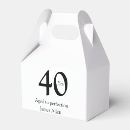 40 år åldrat till perfektion födelsedagsnamn enkel presentaskar