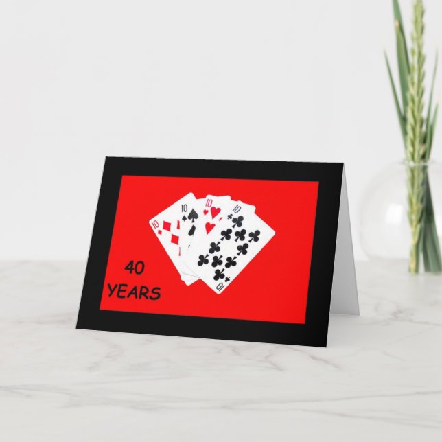 40 år är en stor sak årsdagskort kort (Framsida)