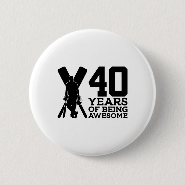 40 år av att vara Awesome Cricket 40-årsdag  Knapp (Framsida)