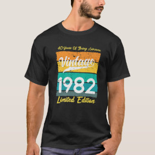 40 År Av Att Vara Awesome T 1982 Limited Edition Shirt