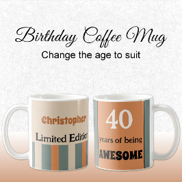 40 år av grönt vid orangen fantastisk namn kaffemugg
