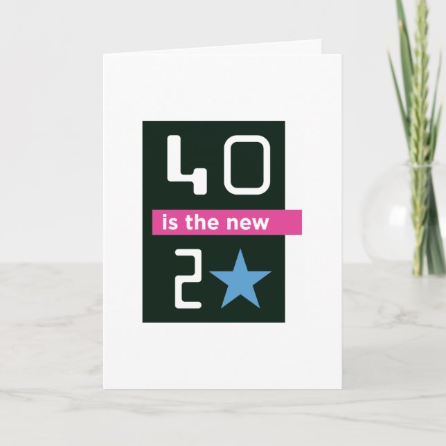 40 är det nya 20 födelsedag kortet kort (Framsida)