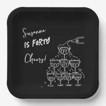40 år Födelsedagschampagne torn funky
