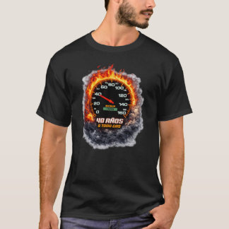 40 år full gas Född 1985 Hastighetsmätare Bir T Shirt