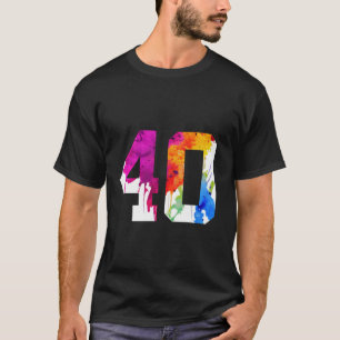40 ÅR GAMLA 40 FJÄRDE Långärmaden T Shirt