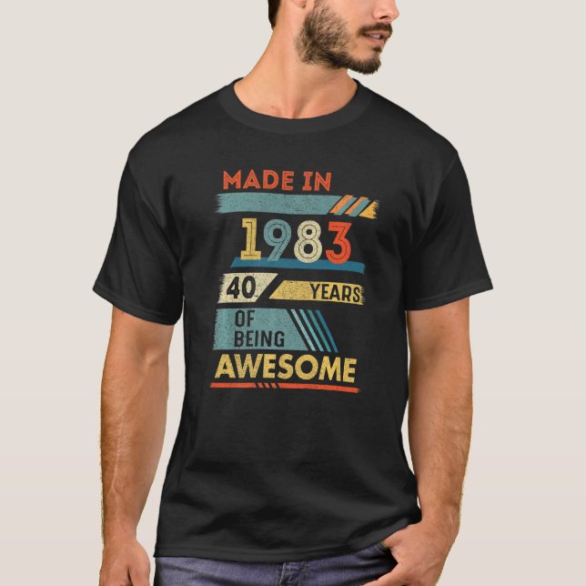 40 år gammal 1983, 40 år gammal av Aweso T Shirt (Framsida)