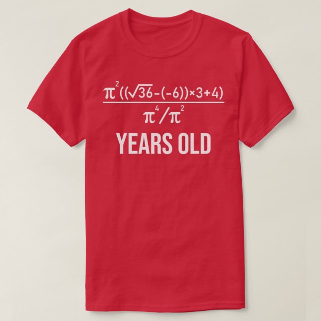40 år gammal Algebra Ekvation Funny 40:e födelseda T Shirt (Design framsida)