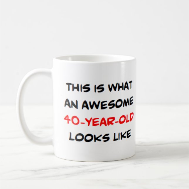 40 år gammal, fantastisk kaffemugg (Vänster)