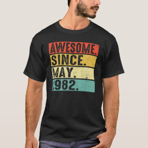 40 år gammal Fantastisk sedan maj 1982 40:e födels T Shirt