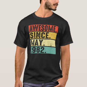 40 år gammal Fantastisk sedan maj 1982 40:e födels T Shirt