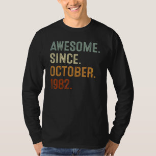 40 år gammal Fantastisk sedan oktober 1982 40:e fö T Shirt