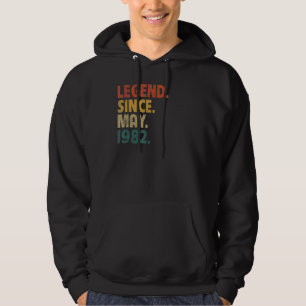 40 år gammal förklaring sedan juni 1982 40:e födel hoodie