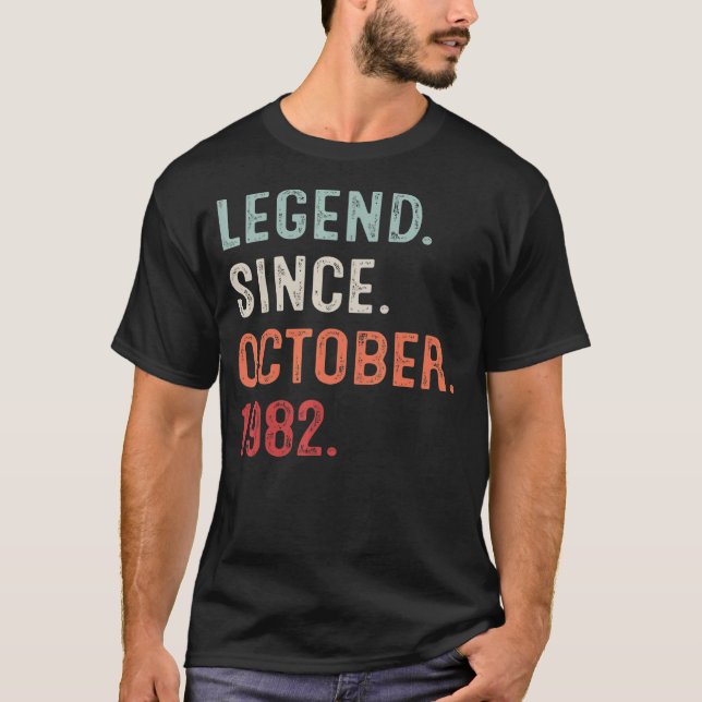 40 år gammal förklaring sedan oktober 1982 40 daga t shirt (Framsida)