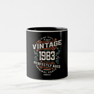 40 år gammal Vintage 1983 Man Myth Legend Två-Tonad Mugg