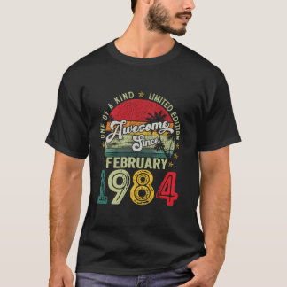 40 år gammalt made i februari 1984 40 födelsedagar t shirt