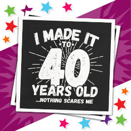 40 år gammalt Sarkastic Meme Funny 40:e födelsedag Pappersservett