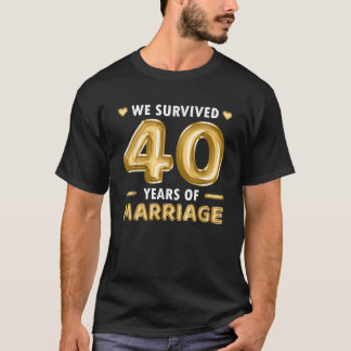 40 år Giftermål 40 år Bröllop-årsdagen Lung M T Shirt