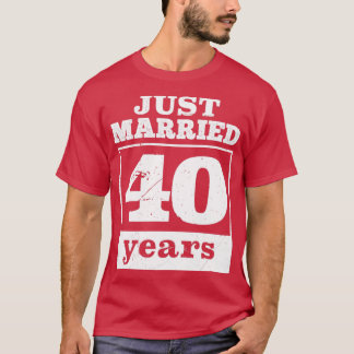 40 år och 40 år sedan bröllop 3 t shirt