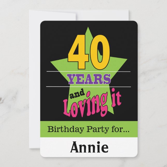 40 år och äldre inbjudningar (Framsida)