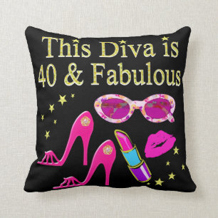 40 ÅR OCH FABULÖST DIVA KUDDE