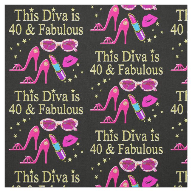 40 ÅR OCH FABULÖST DIVA TYG (Provkarta)