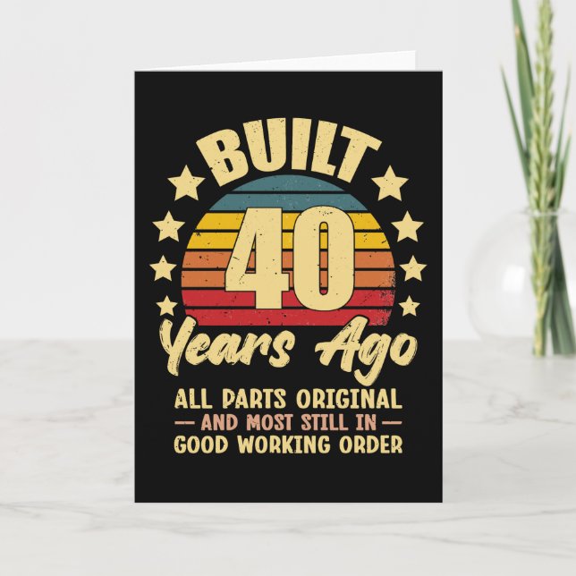 40 år sedan Alla delar Original 40-årsdag Kort (Framsida)
