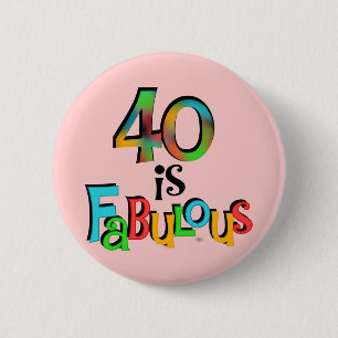 40 är T-tröjor och gåvor från Fabulous Birthday Knapp