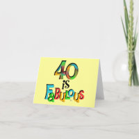 40 är T-tröjor och gåvor från Fabulous Birthday
