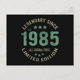 40-årig dag 1985, förklaring sedan 40:e födelsedag vykort