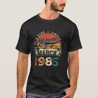 40-årig Fantastisk mars 1985 Vintage 40:e födelsed T Shirt