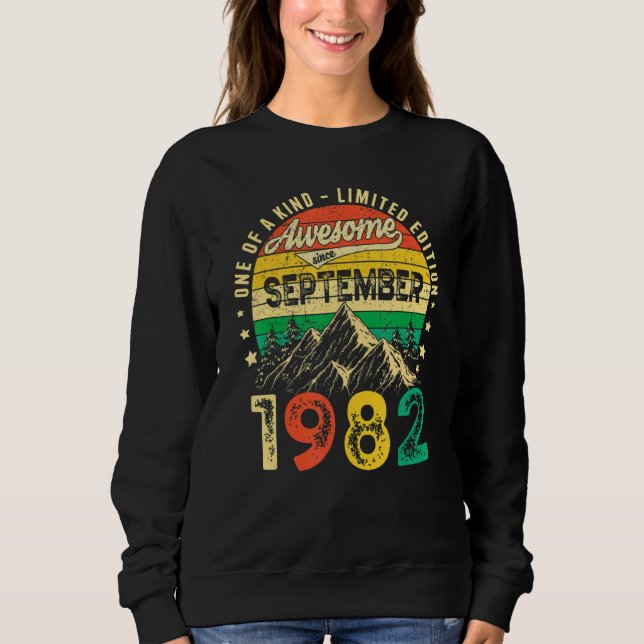 40-årig Fantastisk sedan september 1982 40:e bir T Shirt (Framsida)