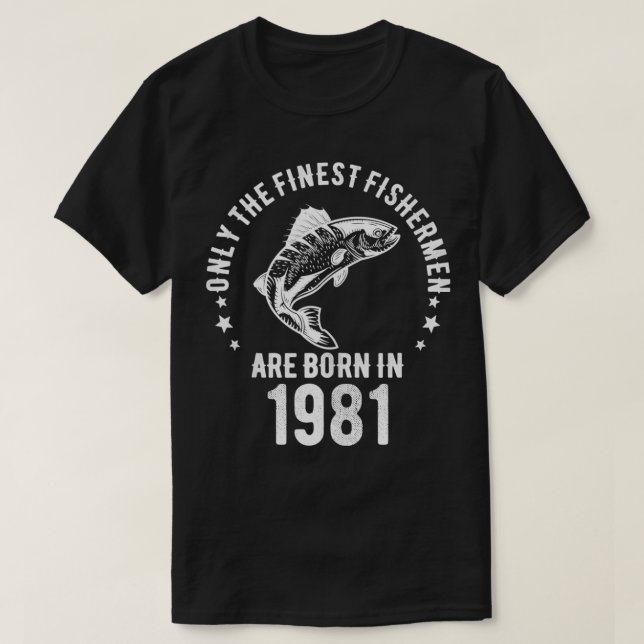 40-årig fisketur 40:e födelsedagen 1981 Fis T Shirt (Design framsida)