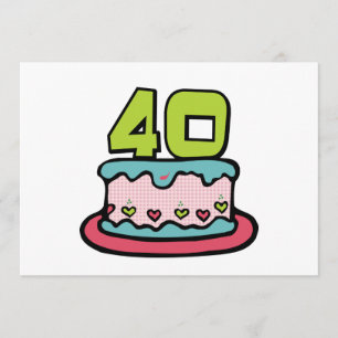 40-årig födelsedagskaka kort