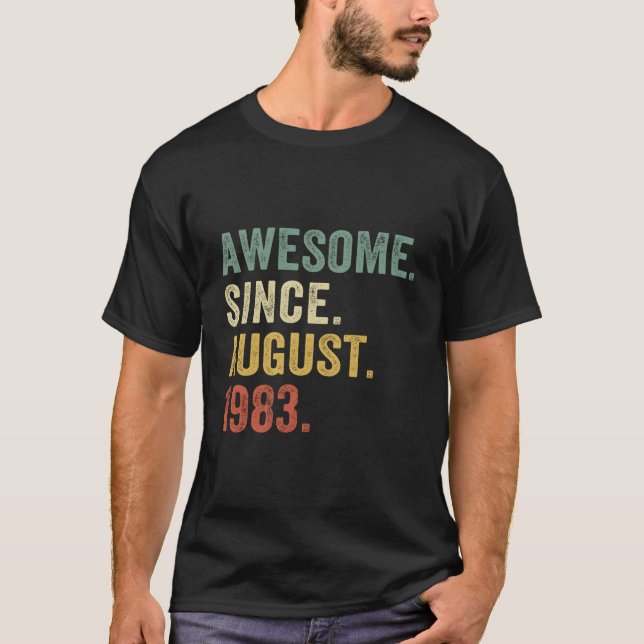 40-årig gåva Fantastisk sedan augusti 1983 40 MB T Shirt (Framsida)