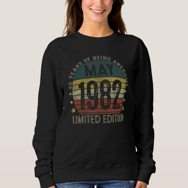 40-årig maj 1982 40-årsdagen t shirt (Framsida)