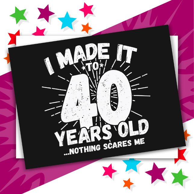 40 Årig Sarksatisk Meme Rolig 40-årsdag Vykort (Skapare uppladdad)