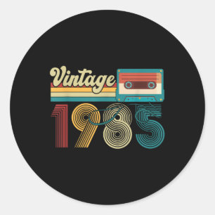 40-årig Vintage 1985-band 40:e födelsedagen Runt Klistermärke