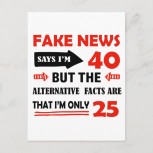 40-åriga födelsedagskalkyl vykort