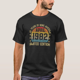 40-åriga gåvor april 1982 Begränsad utgåva 40:e T Shirt